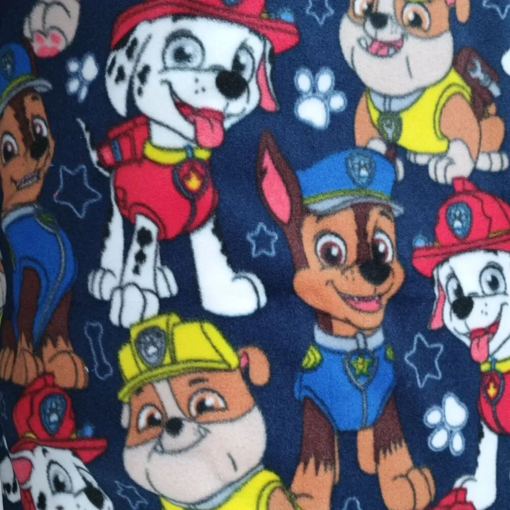 Paw Patrol Fleece Fabric 2018 Licensed Marshall Chase Rubble Navy 1 Yard x 60